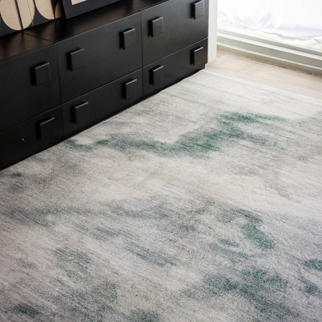 Sage Green Mist Carpet | Modern | Polyfibre Cashmere Series - The Carpetier™