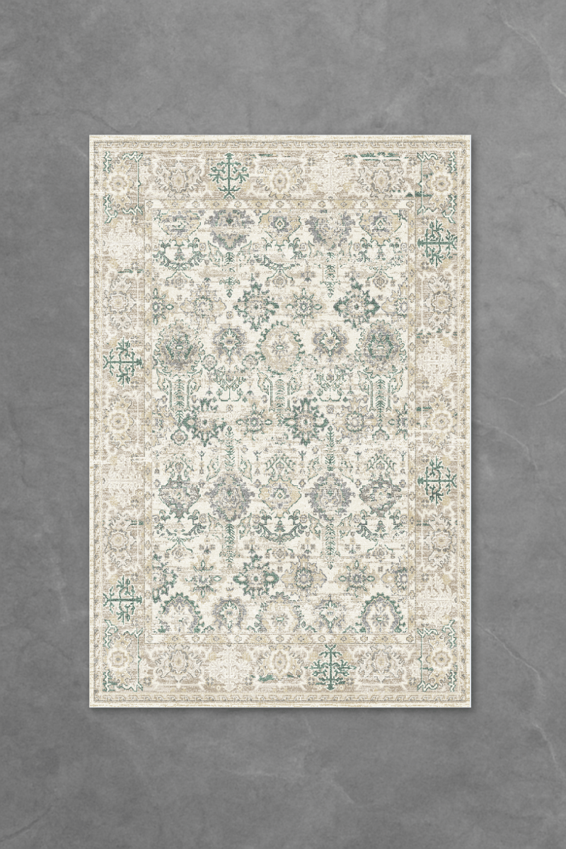 Sage Shiraz Floor Mat | Polyfibre Cashmere - The Carpetier™