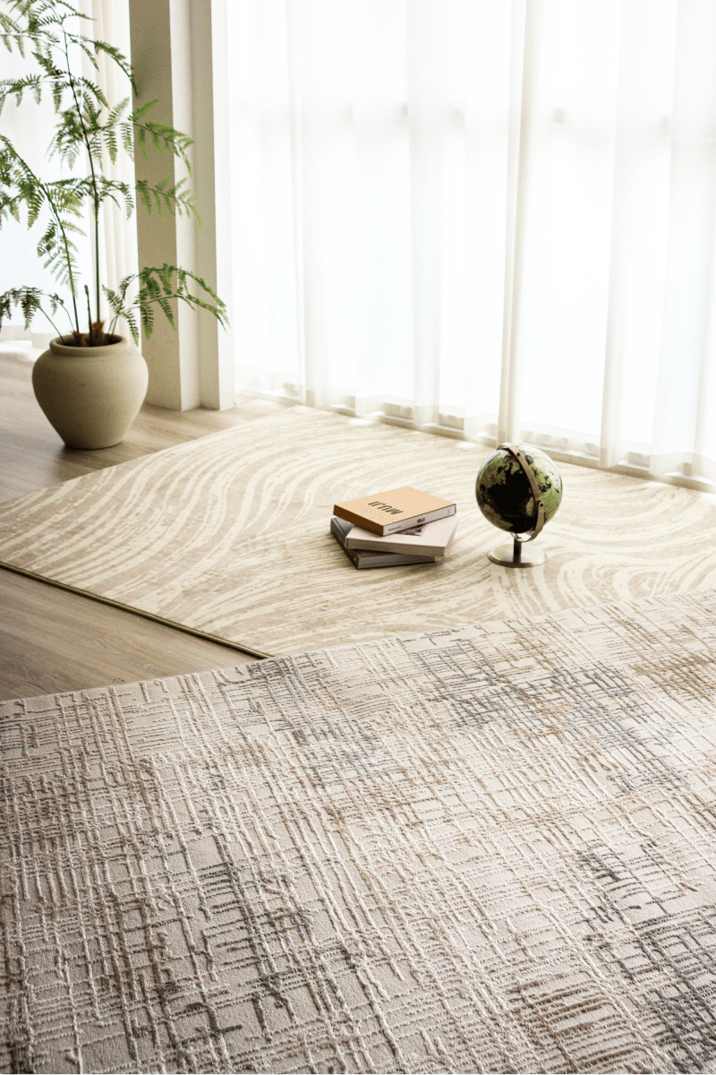 Sand Waves Carpet | Scandinavian | Polyfibre Cashmere Series - The Carpetier™