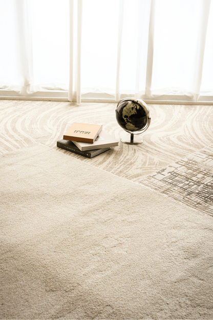 Sand Waves Carpet | Scandinavian | Polyfibre Cashmere Series - The Carpetier™