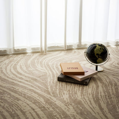 Sand Waves Carpet | Scandinavian | Polyfibre Cashmere Series - The Carpetier™