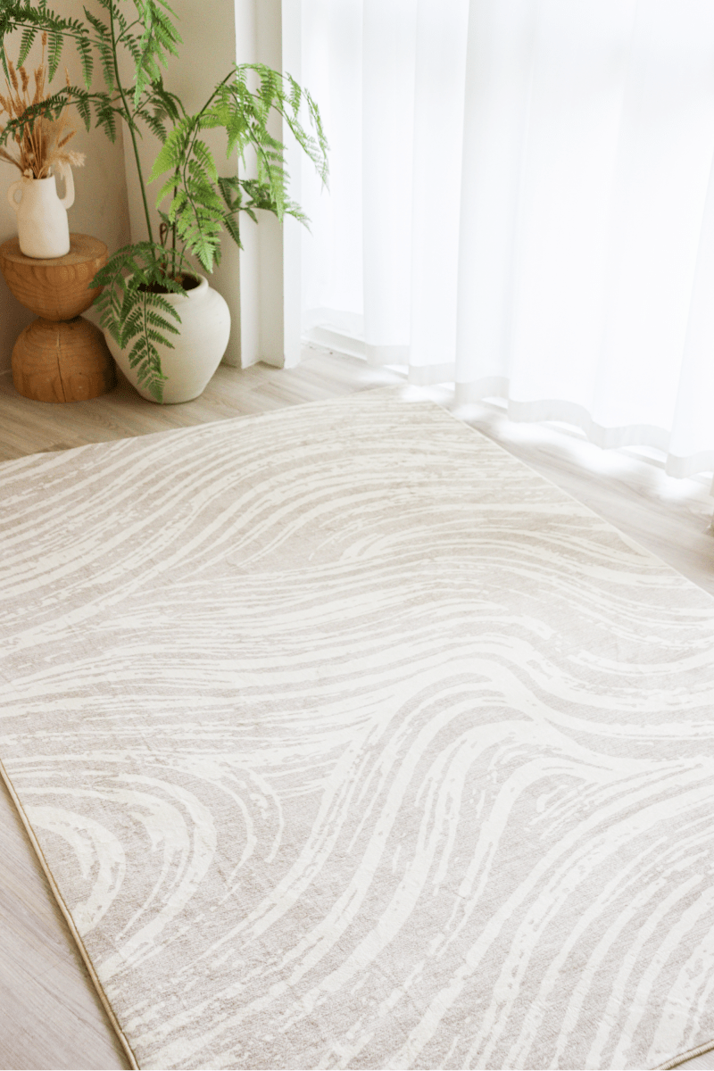 Sand Waves Carpet | Scandinavian | Polyfibre Cashmere Series - The Carpetier™