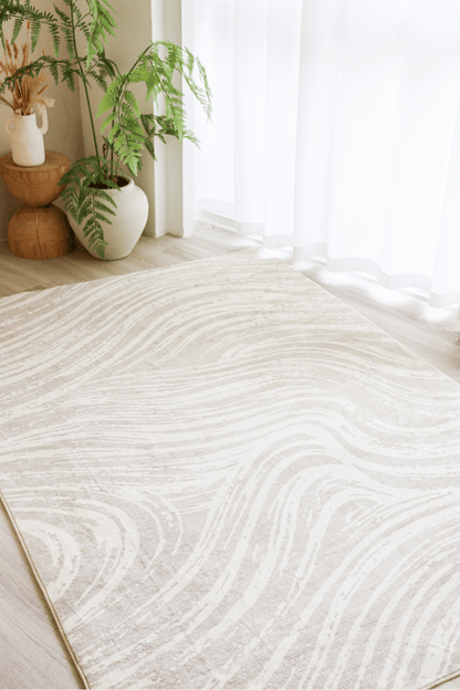Sand Waves Carpet | Scandinavian | Polyfibre Cashmere Series - The Carpetier™