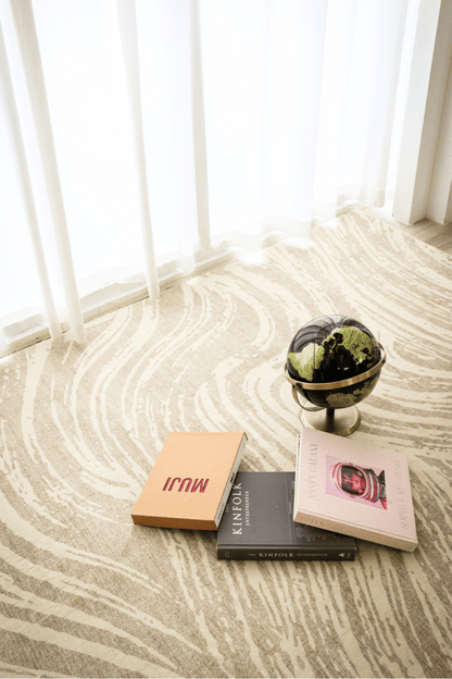 Sand Waves Carpet | Scandinavian | Polyfibre Cashmere Series - The Carpetier™