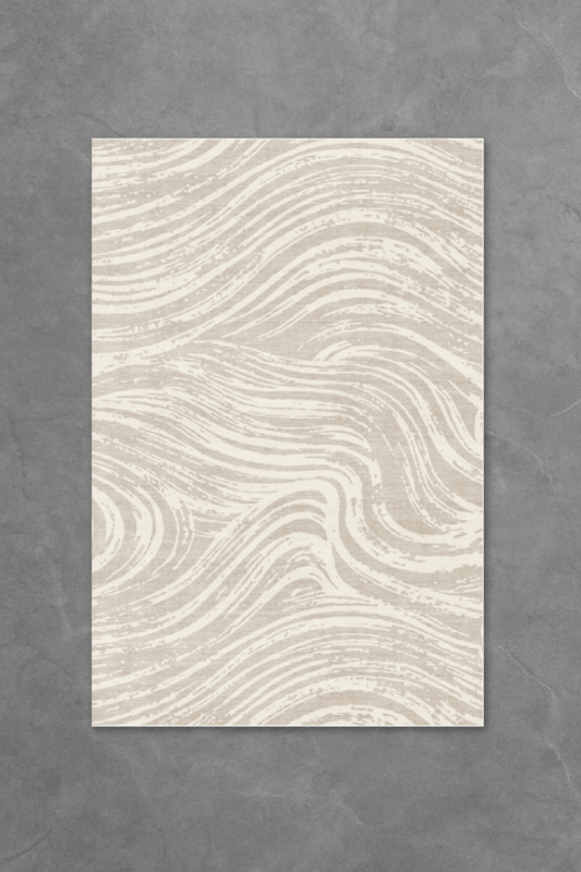 Sand Waves Floor Mat | Polyfibre Cashmere - The Carpetier™