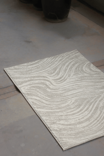 Sand Waves Floor Mat | Polyfibre Cashmere - The Carpetier™