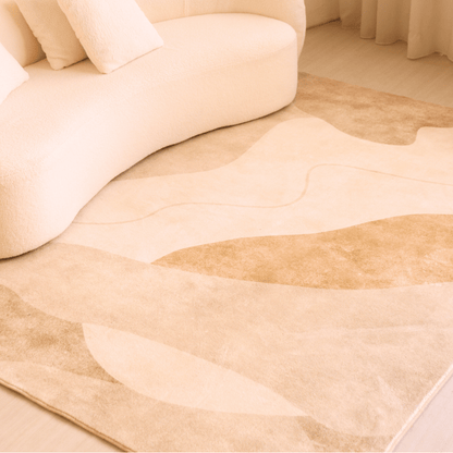 Sandstone Waves Carpet | Scandinavian | Polyfibre Cashmere Series - The Carpetier™