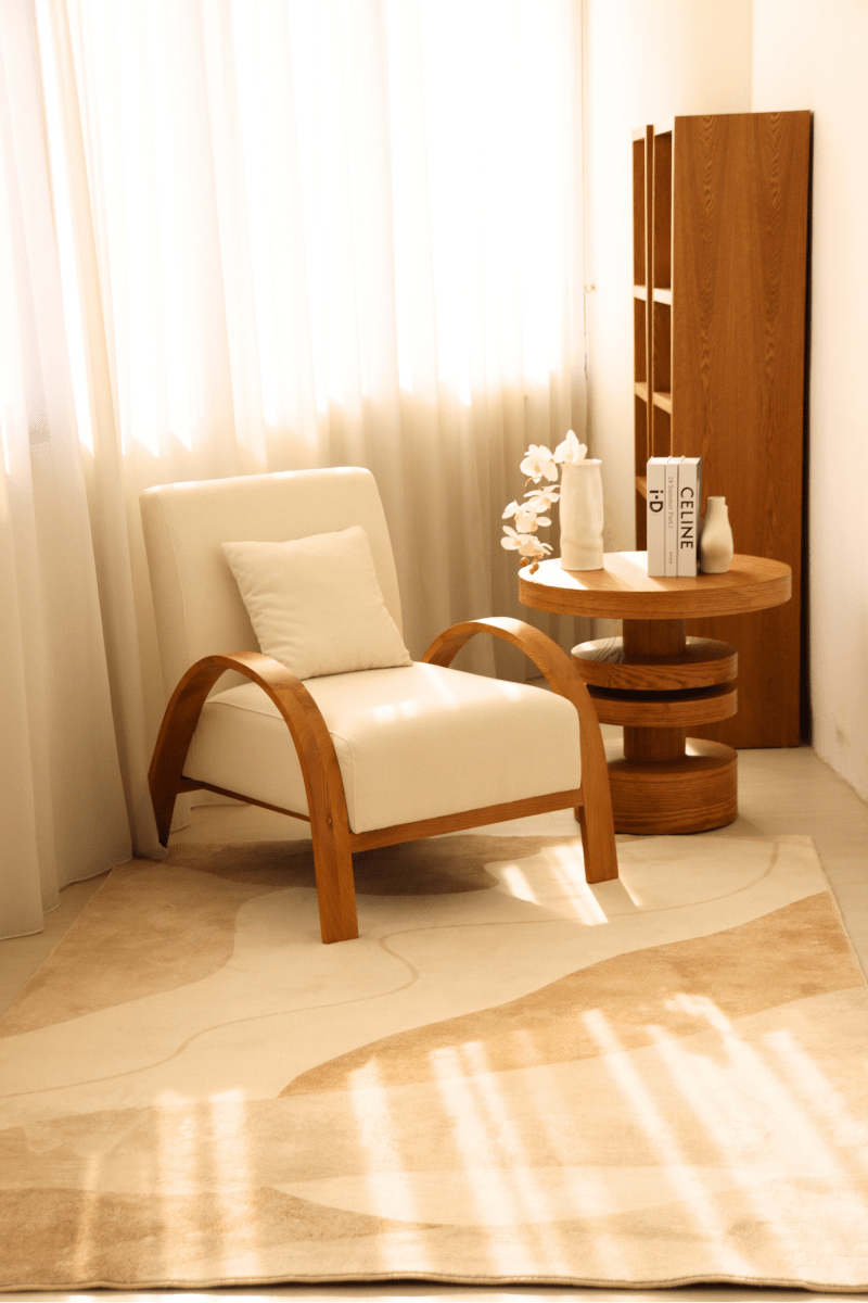 Sandstone Waves Carpet | Scandinavian | Polyfibre Cashmere Series - The Carpetier™