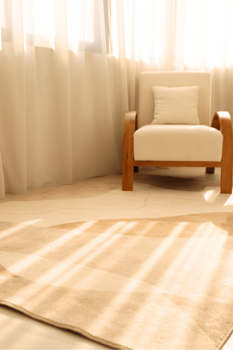 Sandstone Waves Carpet | Scandinavian | Polyfibre Cashmere Series - The Carpetier™
