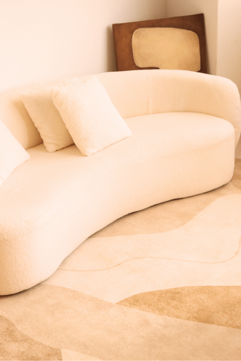Sandstone Waves Carpet | Scandinavian | Polyfibre Cashmere Series - The Carpetier™