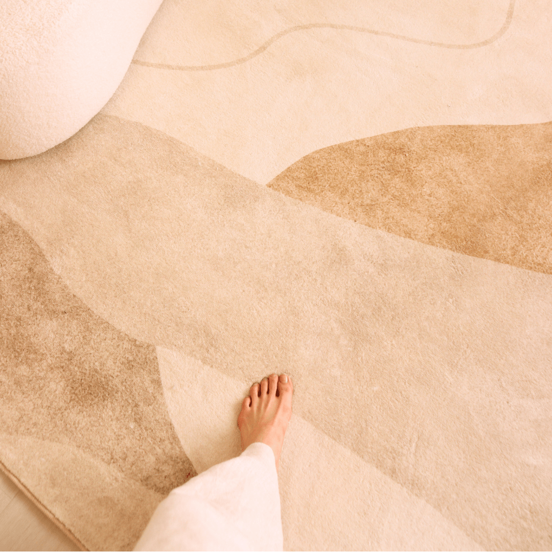 Sandstone Waves Carpet | Scandinavian | Polyfibre Cashmere Series - The Carpetier™