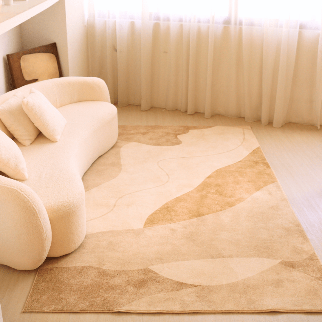 Sandstone Waves Carpet | Scandinavian | Polyfibre Cashmere Series - The Carpetier™