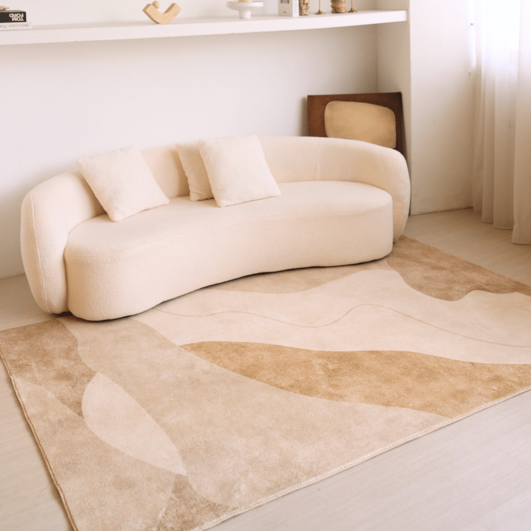 Sandstone Waves Carpet | Scandinavian | Polyfibre Cashmere Series - The Carpetier™