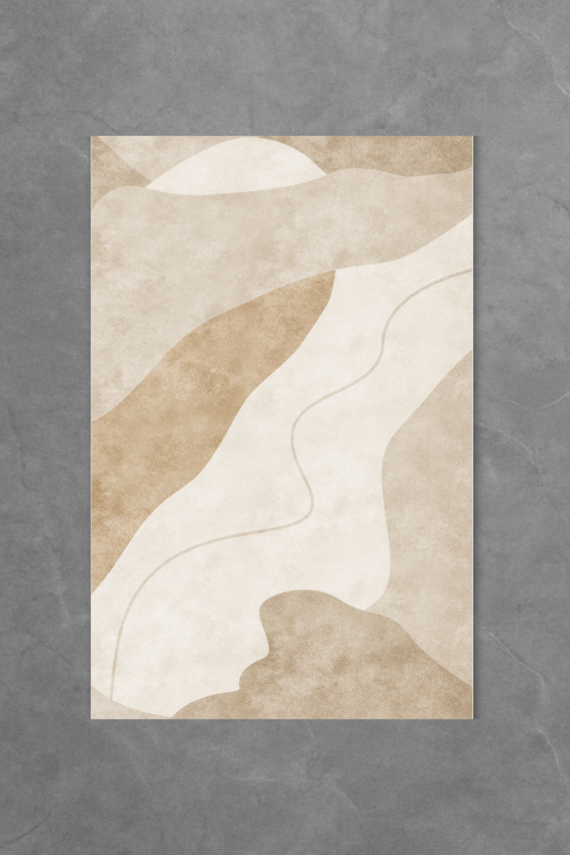 Sandstone Waves Floor Mat | Polyfibre Cashmere - The Carpetier™