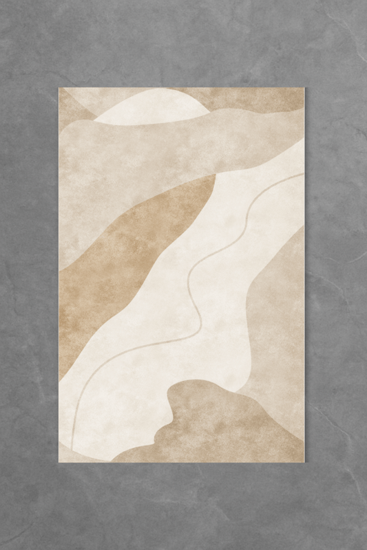 Sandstone Waves Floor Mat | Polyfibre Cashmere - The Carpetier™