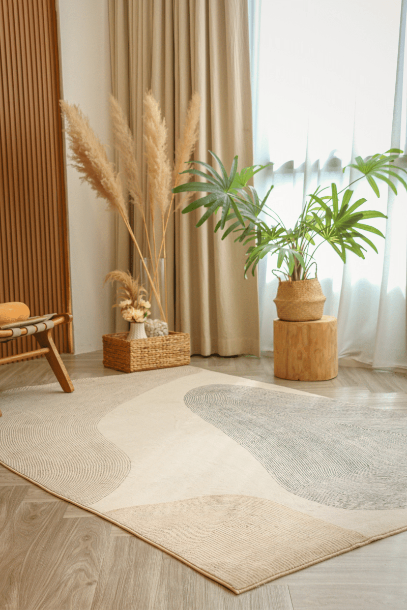Sandy Grey Shores Carpet | Scandinavian | Polyfibre Cashmere Series - The Carpetier™