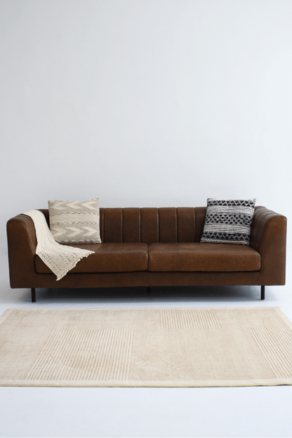 Sandy Stripes Carpet | Scandinavian | Polyfibre Cashmere Series - The Carpetier™