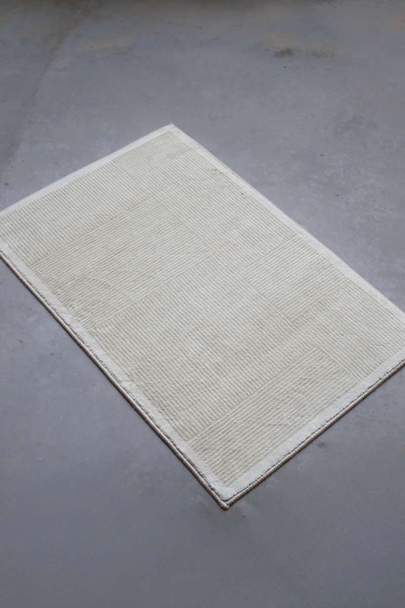 Sandy Stripes Floor Mat | Polyfibre Cashmere - The Carpetier™