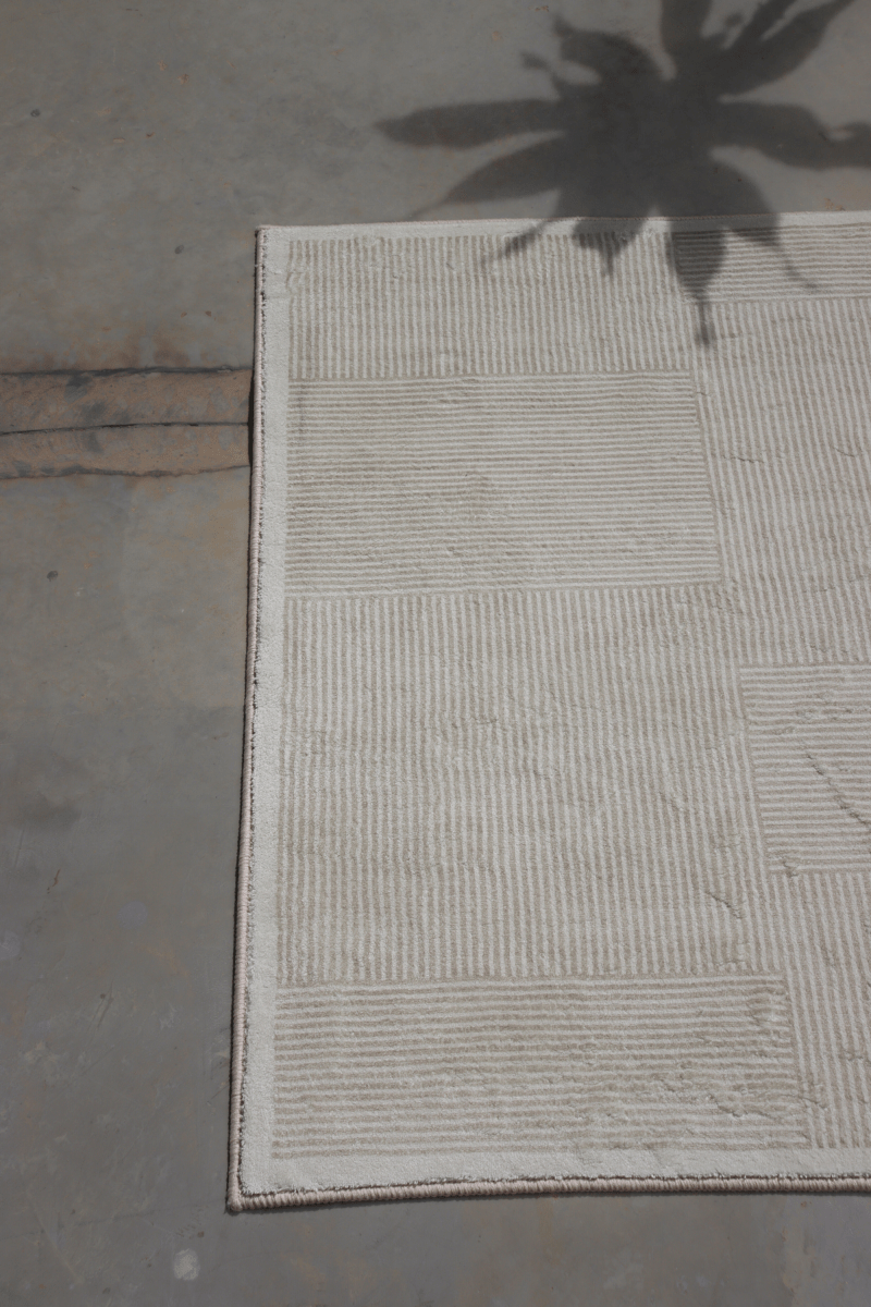 Sandy Stripes Floor Mat | Polyfibre Cashmere - The Carpetier™