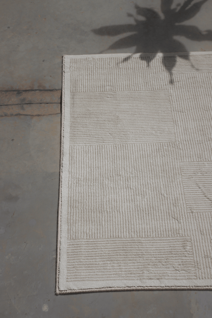 Sandy Stripes Floor Mat | Polyfibre Cashmere - The Carpetier™