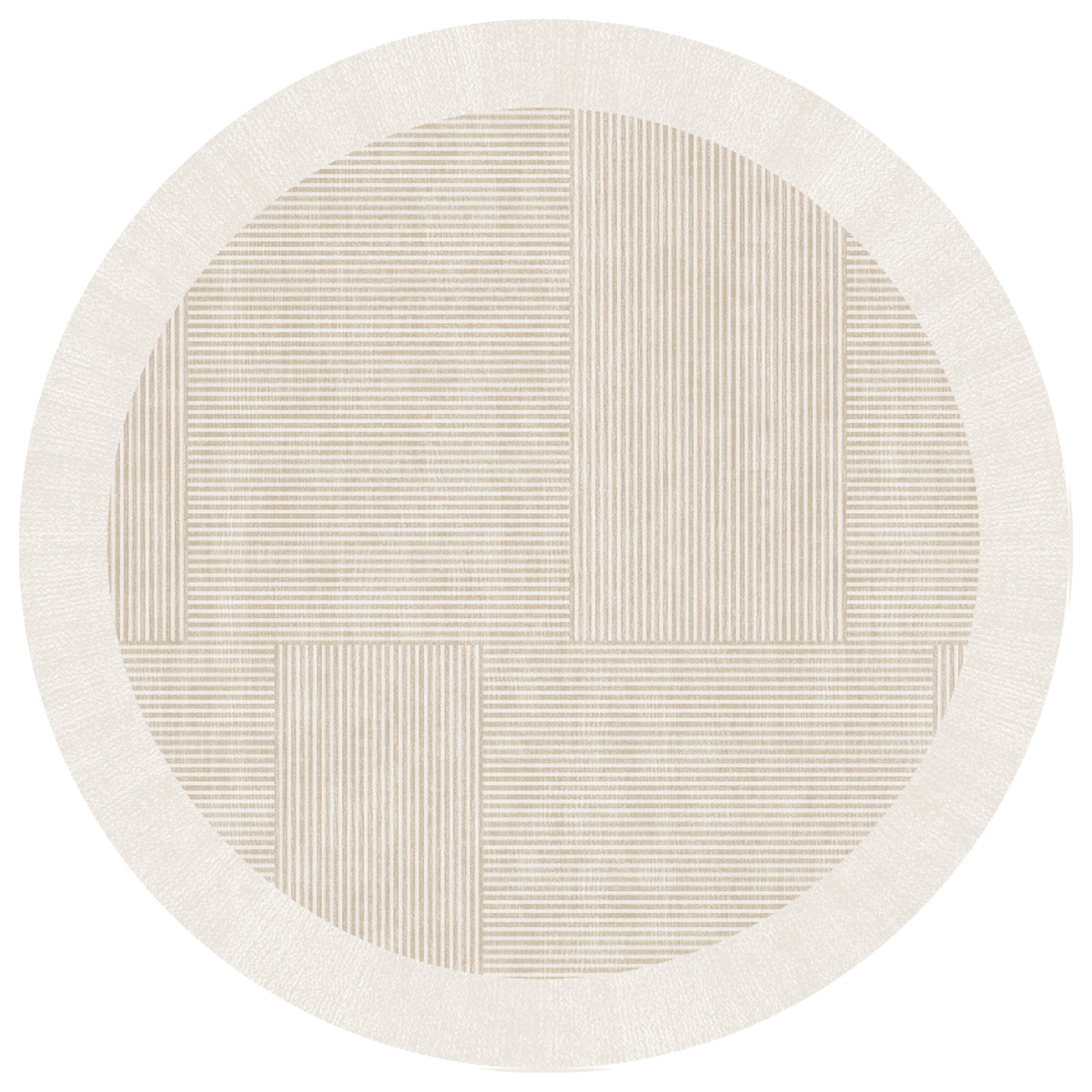 Sandy Stripes Round Carpet | Polyfibre Cashmere - The Carpetier™