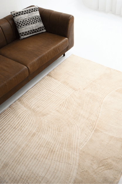 Sculpted Sand Carpet | Scandinavian | Polyfibre Cashmere Series - The Carpetier™