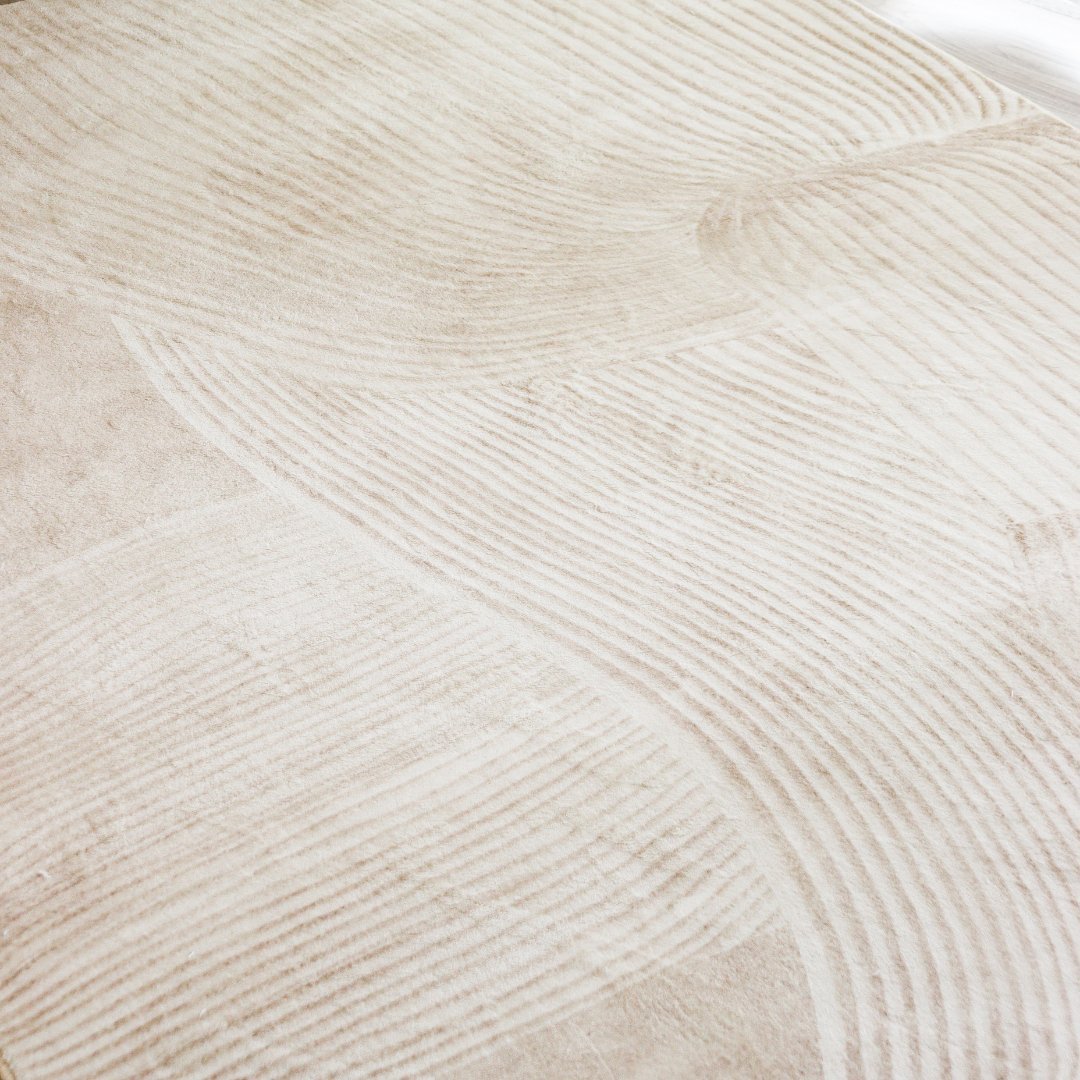 Sandy Texture Rug Sandy Beige Carpet | Soft Textured Wave Design | The Carpetier – The ...