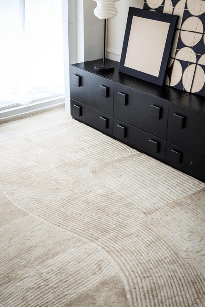 Sculpted Sand Carpet | Scandinavian | Polyfibre Cashmere Series - The Carpetier™