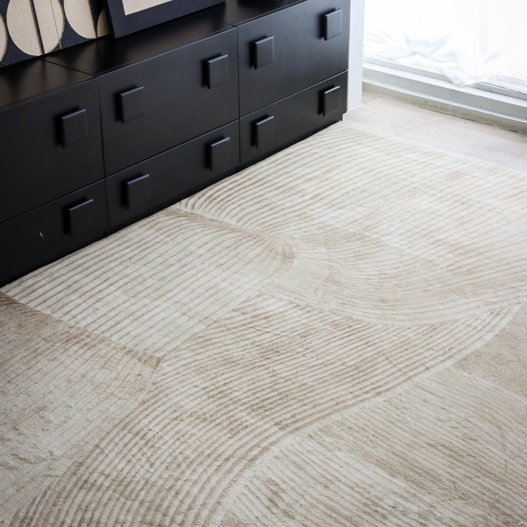 Sculpted Sand Carpet | Scandinavian | Polyfibre Cashmere Series - The Carpetier™