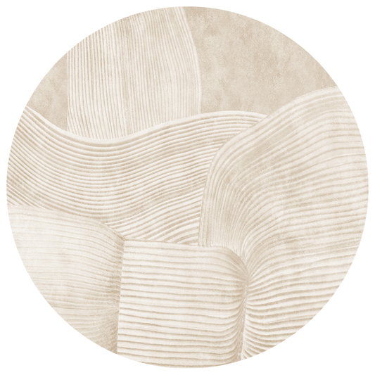 Sculpted Sand Round Carpet | Polyfibre Cashmere - The Carpetier™