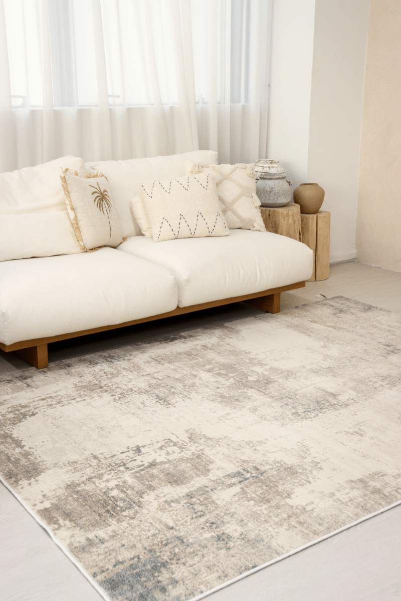 Silver Blue Mist Carpet | Modern | Polyfibre Cashmere Series - The Carpetier™