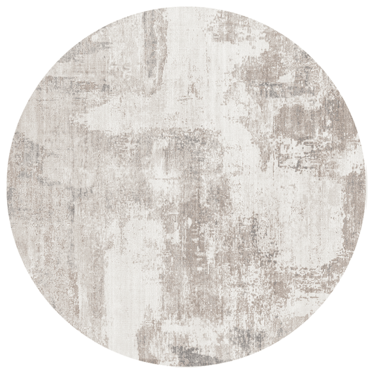 Silver Blue Mist Round Carpet | Polyfibre Cashmere - The Carpetier™