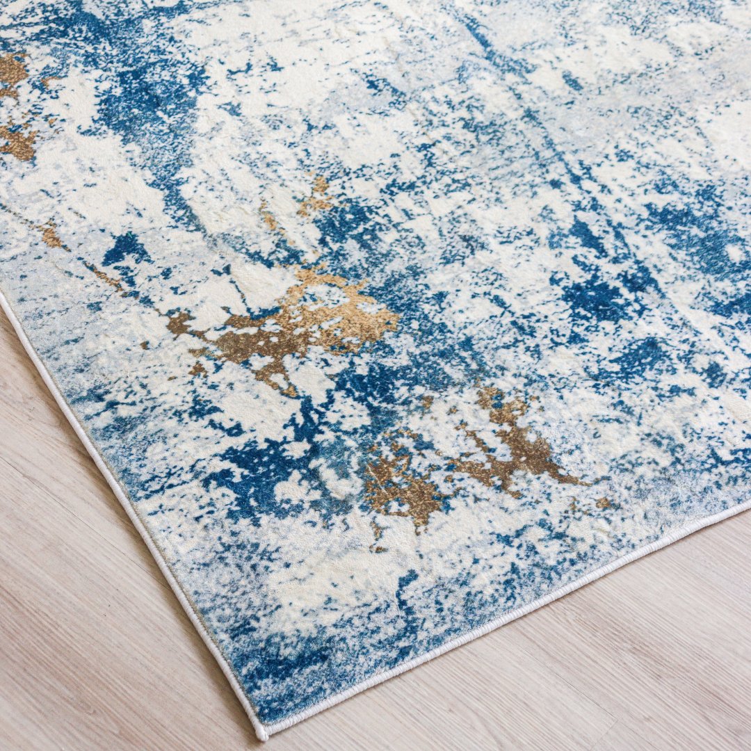 Sky Gold Splash Carpet | Modern | Polyfibre Cashmere Series - The Carpetier™