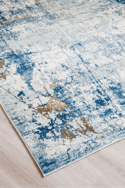 Sky Gold Splash Carpet | Modern | Polyfibre Cashmere Series - The Carpetier™