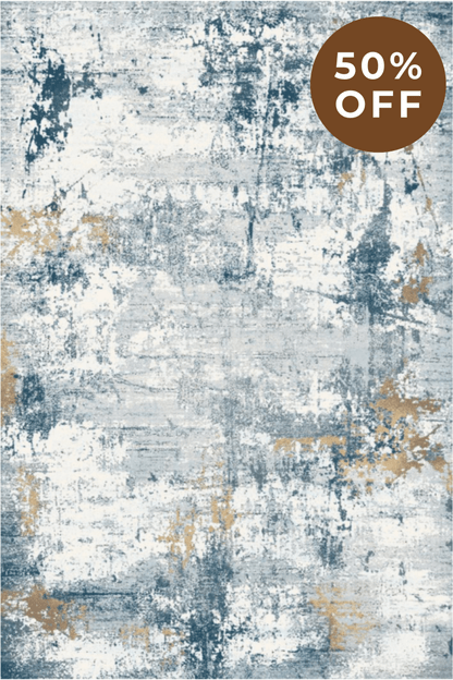 Sky Gold Splash Carpet | Polyfibre Cashmere - The Carpetier™
