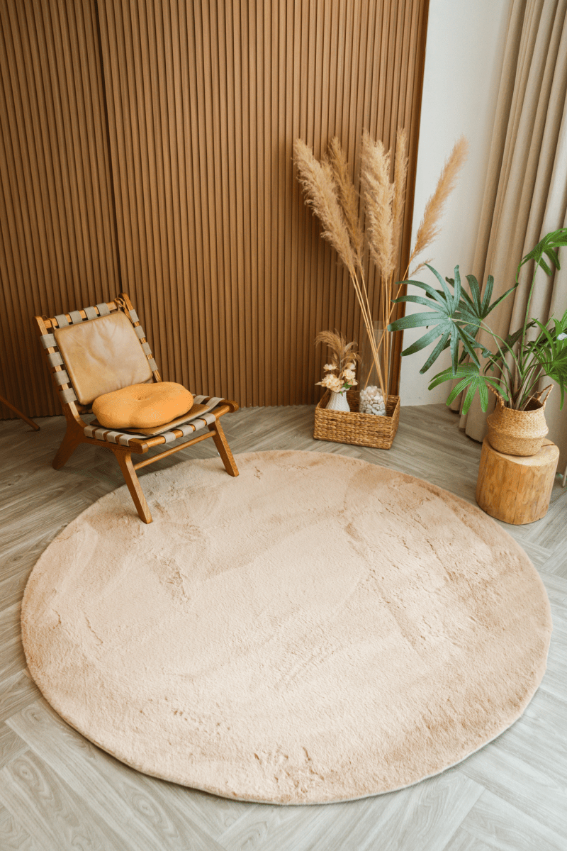 Steel Grey Round Carpet | Cloud Fur Series - The Carpetier™