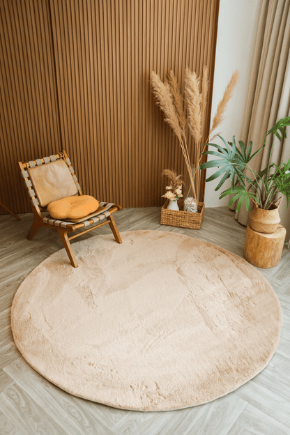 Steel Grey Round Carpet | Cloud Fur Series - The Carpetier™