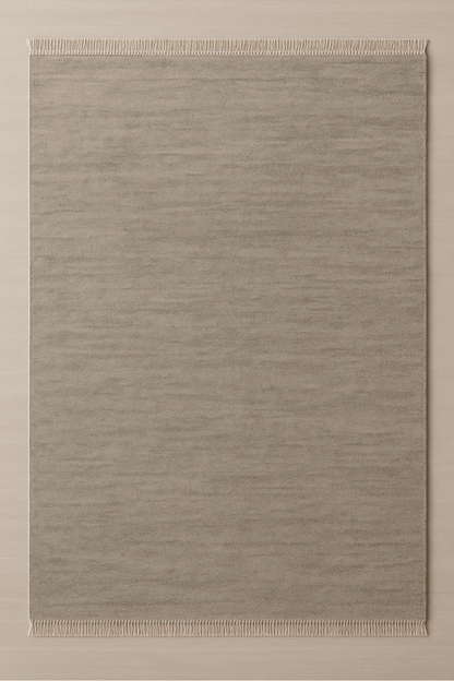 Stone | New Zealand Wool Handloomed With Tassels - The Carpetier™