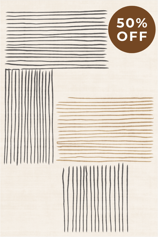 Striped Symphony Carpet | Scandinavian | Polyfibre Cashmere Series - The Carpetier™