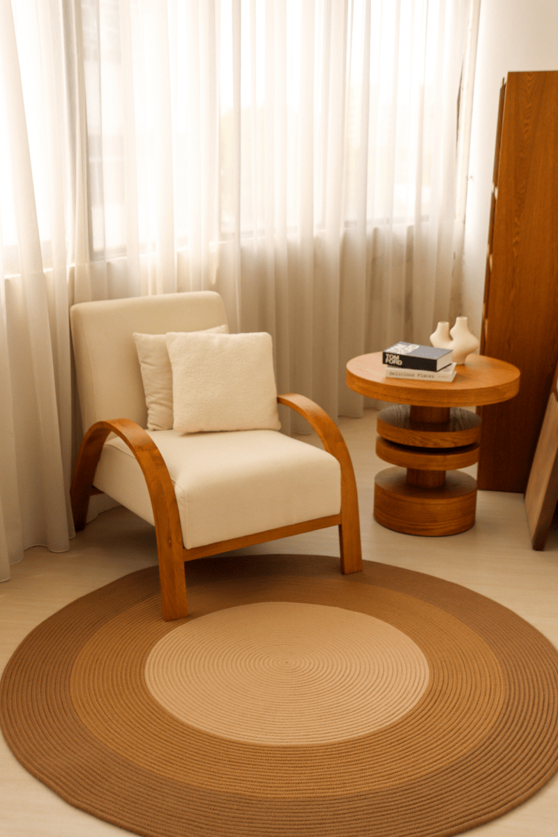 Trinity Oak Round Carpet | 100% Nylon | Dual - Sided - The Carpetier™