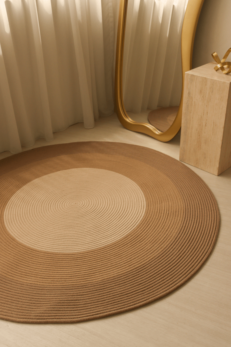 Trinity Oak Round Carpet | 100% Nylon | Dual - Sided - The Carpetier™