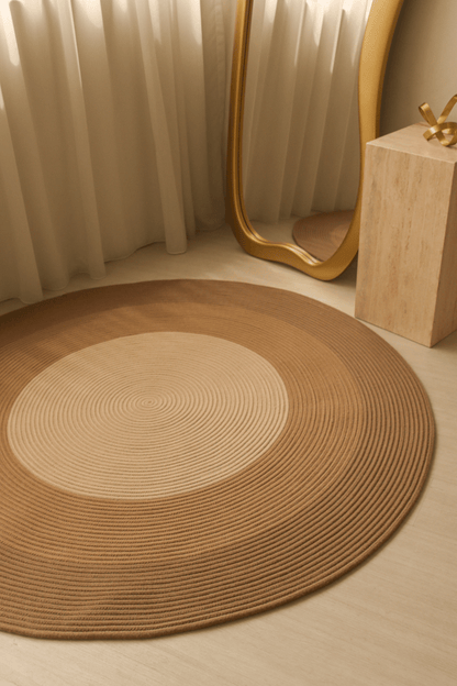 Trinity Oak Round Carpet | 100% Nylon | Dual - Sided - The Carpetier™