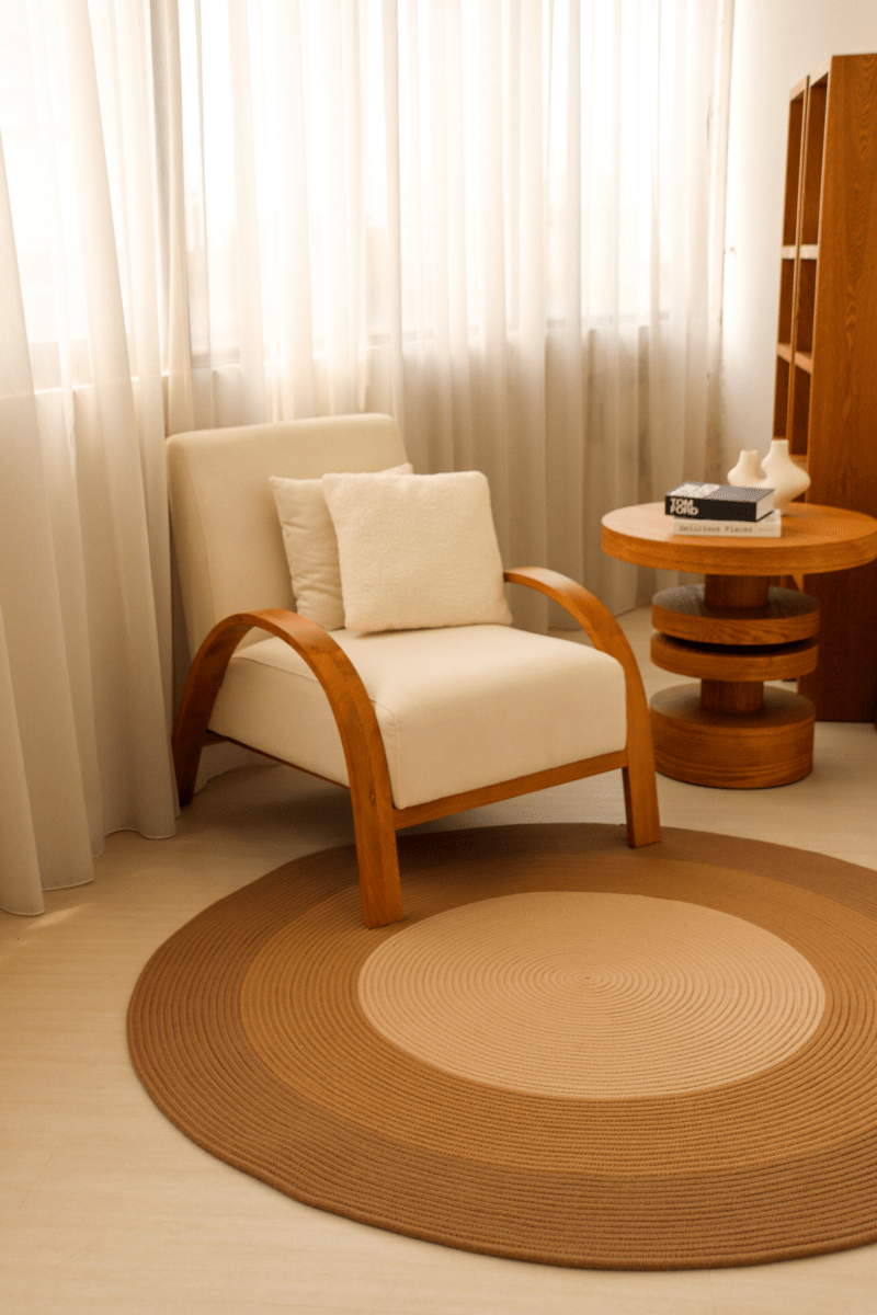 Trinity Oak Round Carpet | 100% Nylon | Dual - Sided - The Carpetier™
