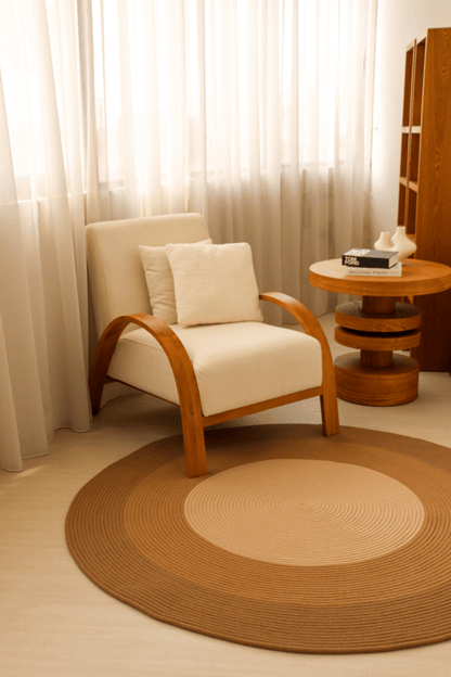 Trinity Oak Round Carpet | 100% Nylon | Dual - Sided - The Carpetier™