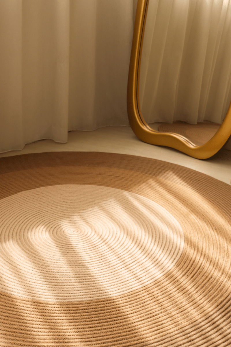 Trinity Oak Round Carpet | 100% Nylon | Dual - Sided - The Carpetier™