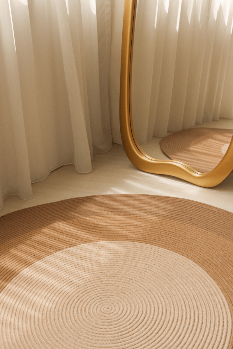 Trinity Oak Round Carpet | 100% Nylon | Dual - Sided - The Carpetier™
