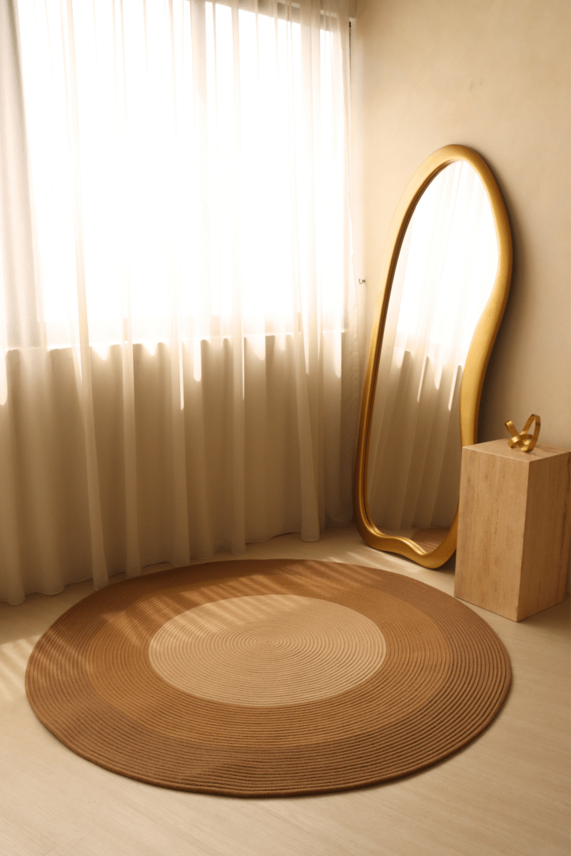 Trinity Oak Round Carpet | 100% Nylon | Dual - Sided - The Carpetier™