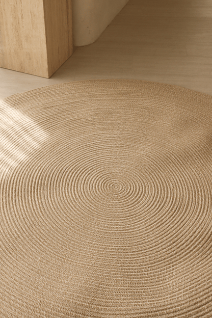 Warm Sand Round Carpet | 100% Nylon | Dual - Sided - The Carpetier™
