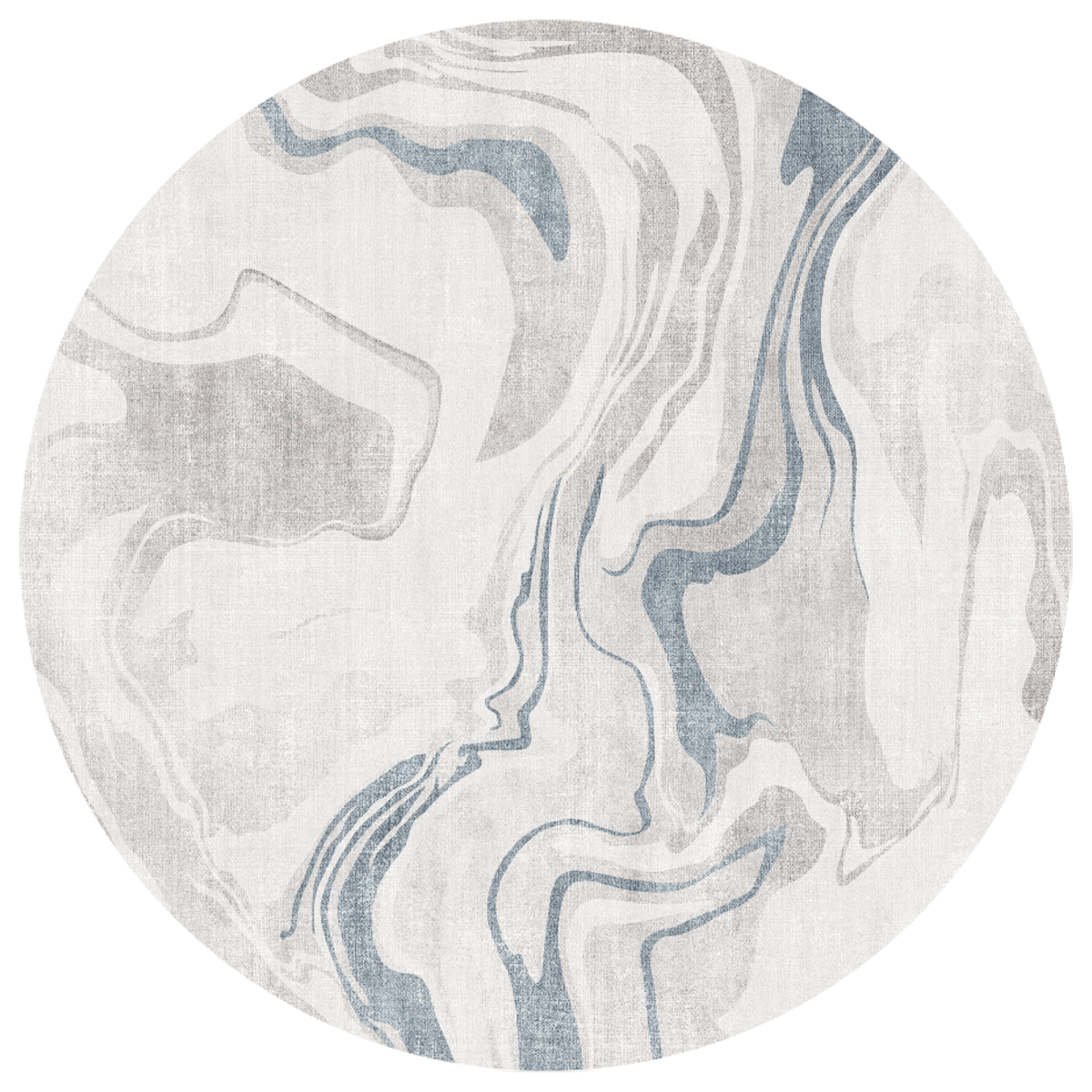 Water Flow Round Carpet | Polyfibre Cashmere - The Carpetier™