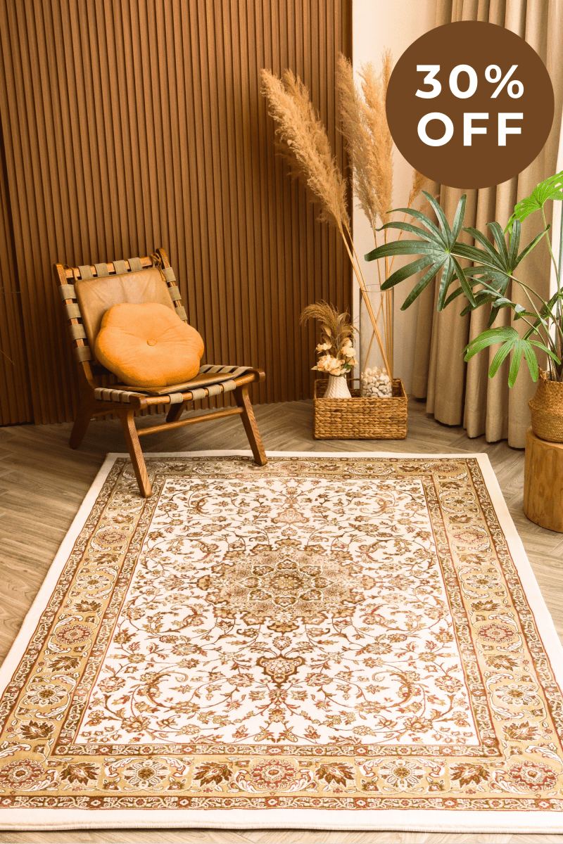 White Gold Majesty Carpet | Ankara | Royal Persian Series - The Carpetier™